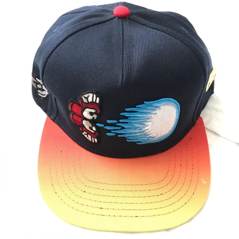 NWOT CAYLER & SONS 100% Cotton Video Game Shooting Fireball Snapback Cap Hat